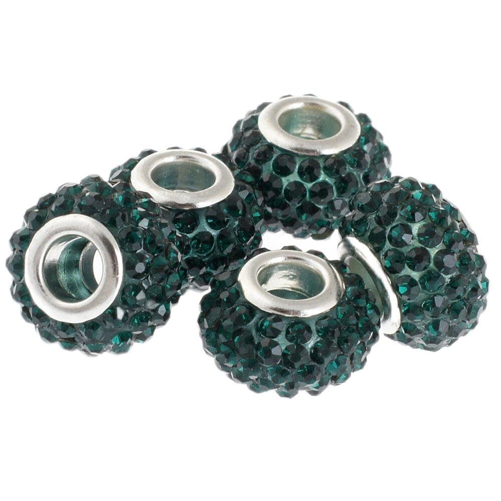 4778 Big Hole Czech Crystal Slide Charm Beads fit European Charm Bracelet